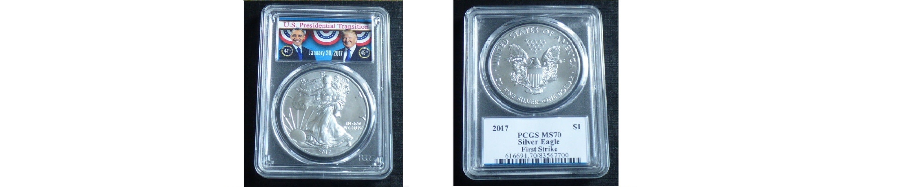 Silver Eagle 2017 PRESIDENTIAL TRANSITION MS70